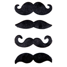4pc Funny Moustaches - Black