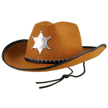 Sheriff Hat with Star - Brown